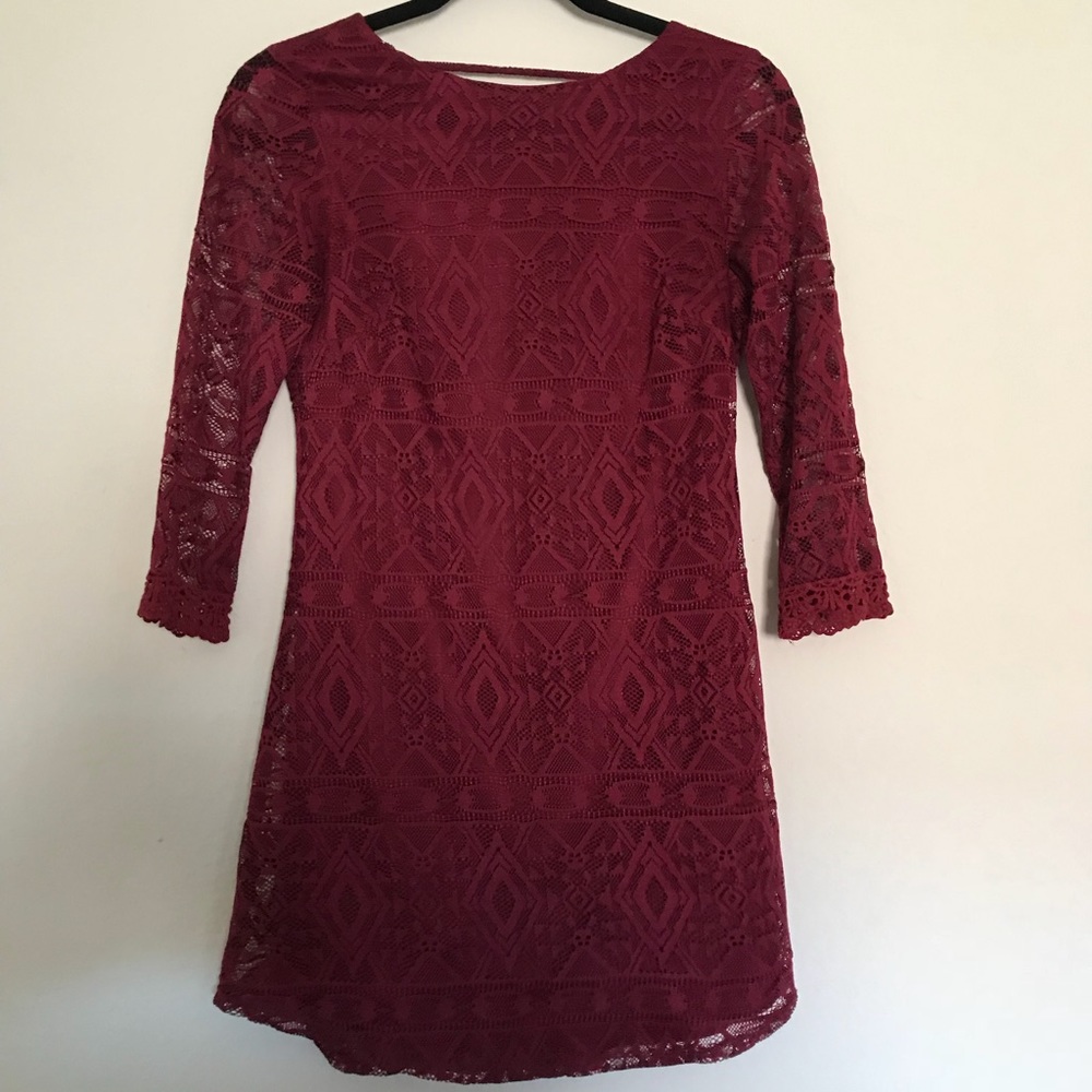 Red lace dress